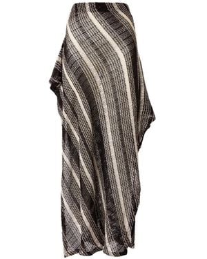 Missoni Striped-Pattern Slit Sarong - Black