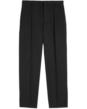 Jil Sander Tapered Cropped-Leg Pants - Black