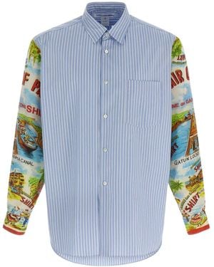Comme des Garçons ストライプ シャツ - ブルー