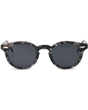 Thom Browne Tortoiseshell Round-Frame Sunglasses - Grey