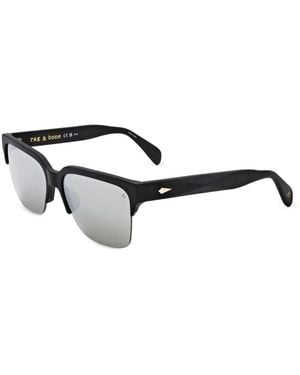 Rag & Bone Matte-Finish Square-Frame Sunglasses - White
