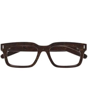 Gucci Gafas de sol con montura rectangular - Marrón