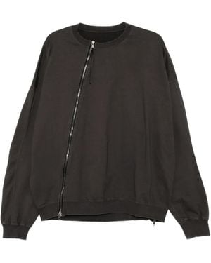 The Viridi-anne Sweat Zip-Up Cardigan - Black