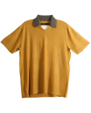 Frenckenberger V-Neck Polo Shirt - Metallic
