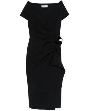La Petite Robe Di Chiara Boni Silveria Ruffled Midi Dress - Black