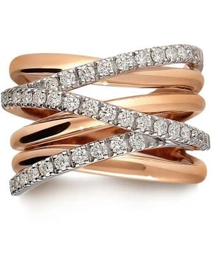 Leo Pizzo 18Kt Diamond Waves Ring - White