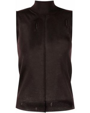 Amiri Chocolate Cashmere Top - Brown