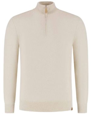 Jacob Cohen Pullover Mit Kurzem Reißverschluss - Weiß