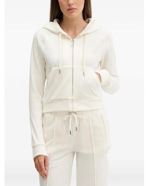 Juicy Couture Front-Pocket Zip-Fastening Hoodie - White