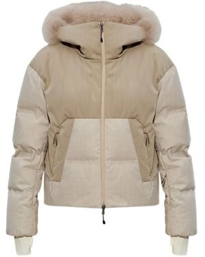 Sease Fur-Trimmed Hooded Jacket - Natural