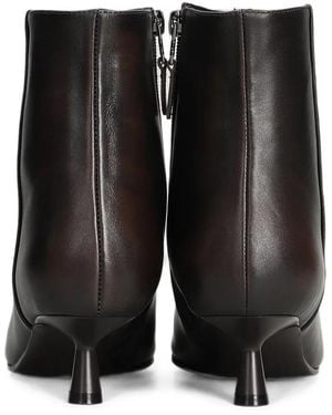 Bibi Lou Sakura Pointed-Toe Leather Ankle Boots - Black