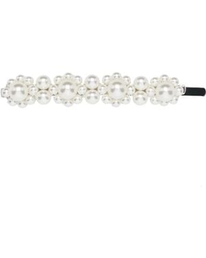 Simone Rocha Pearl Embellished Hairclip - White