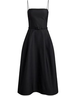 Ralph Lauren Belted Midi Dress - Black