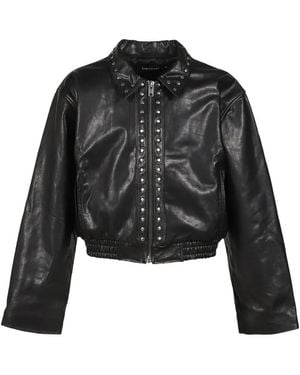Earthling Collective Davidson Studded Leather Jacket - Black