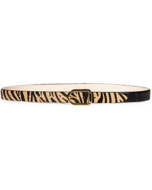 DEHANCHE Mija Zebra-Print Belt - White
