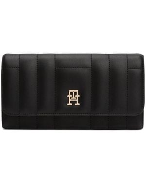 Tommy Hilfiger Quilted logo-detail wallet - Negro
