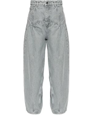 Ganni Vaqueros Con Trabillas - Gris