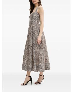 Bardot Lilah Midikleid Mit Leoparden-Print - Weiß