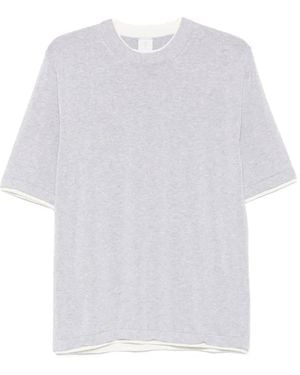 Eleventy Layered-Detail T-Shirt - White