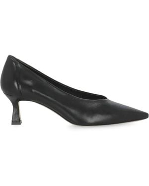 Julie Dee Pointed-Toe Heeled Mules - Black