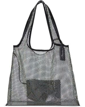 3.1 Phillip Lim Crystal-Embellished Leather Shoulder Bag - Grey