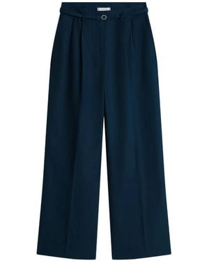 Tommy Hilfiger Belted Wide Leg Pants - Blue