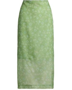 Polo Ralph Lauren Printed Silk Midi Skirt - Green
