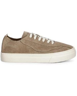 Stepney Workers Club Reverse Suede Paneled Sneakers - White