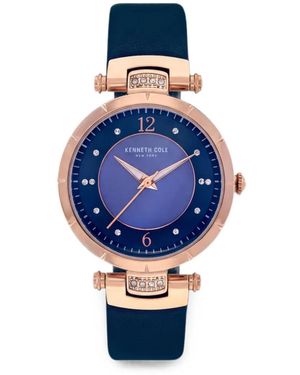 Kenneth Cole Mist Armbanduhr Mit Kristallen 34Mm - Blau