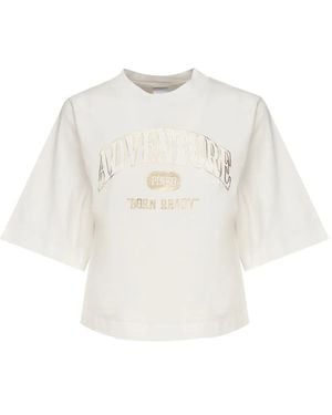 Pinko Logo-Print Short-Sleeve T-Shirt - White