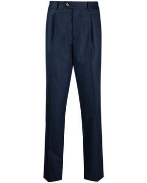 Brunello Cucinelli Pantalones De Vestir Con Pinzas Invertidas - Azul