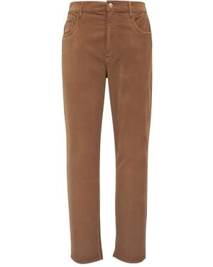Faherty Corduroy-Texture Trousers - Brown