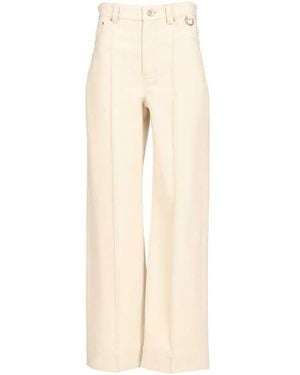 DURAZZI MILANO Panelled Wide-Leg Jeans - White