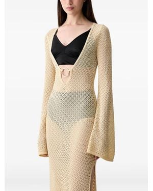 Bardot Bryn Crochet-Construction Ring-Detail Maxi Dress - Natural