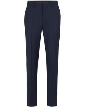 BOSS Slim-Cut Tailored Trousers - Blue
