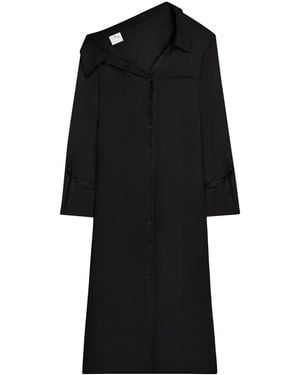 Courreges Modular Crepe Shirt Dress - Black