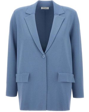 Kangra Single-Breasted Blazer - Blue