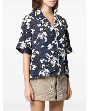 Marcelo Burlon Flowers Shirt - Blue