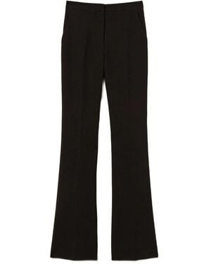 Twinset Ausgestellte Hose mit Seitentaschen - Schwarz