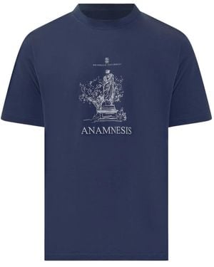 Brunello Cucinelli Anamnesis T-Shirt mit Print - Blau