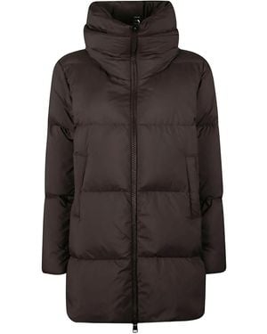 Herno Funnel-Neck Coat - Black