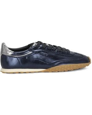 HOFF Metallic-Effect Leather Sneakers - Blue