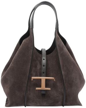 Tod's タイムレス Tバックル ショルダーバッグ - ブラック