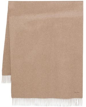 Max Mara Classic Big Scarf "Baci" - Natural