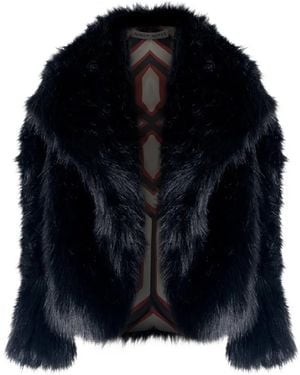 Nineminutes The Marylin 25 Faux-Fur Coat - Black