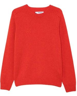 Sebago Jersey De Lana Con Cuello Redondo - Rojo