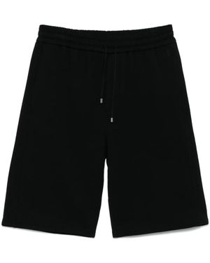 Saint Laurent Pantalones cortos de chándal de algodón - Negro