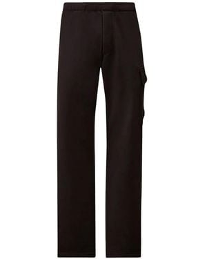C.P. Company Diagonal Raised Fleece Cargo Trousers - Black
