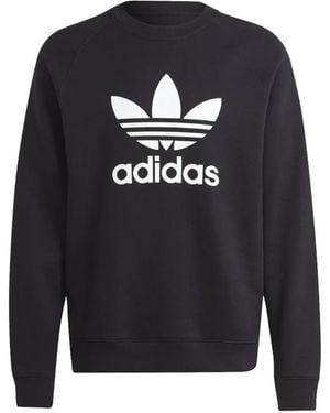 adidas Trefoil Logo-Print Sweatshirt - Blue