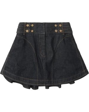 Zimmermann Denim Mini Skirt - Black